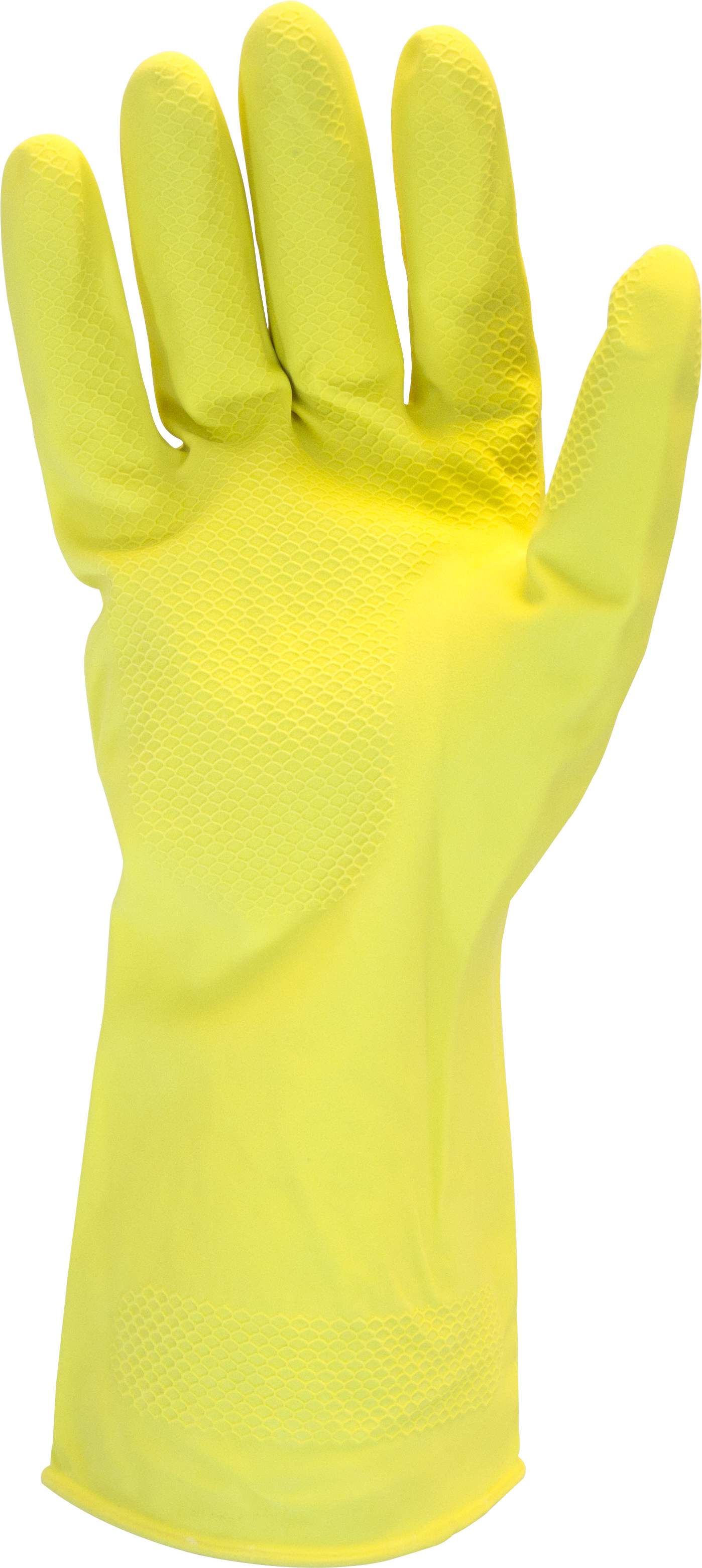 16 MIL, Yellow Flock Lined Latex, One Pair Per Bag, 10DZ/CS, LG